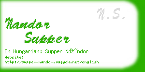 nandor supper business card